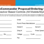 PressCommander Proposal/Ordering Guide