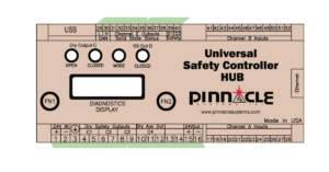 Universal safety controller from Pinnacle Systems, designed to integrate safety devices and enhance machine safety in automated environments.